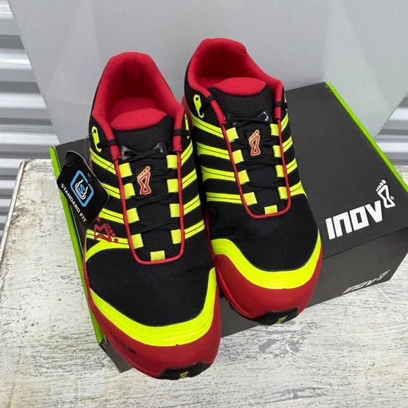 Inov-8 X-Talon 200 (Unisex): Conquer Trails with Black/Red/Neon Yellow Power - Picture 2 of 8